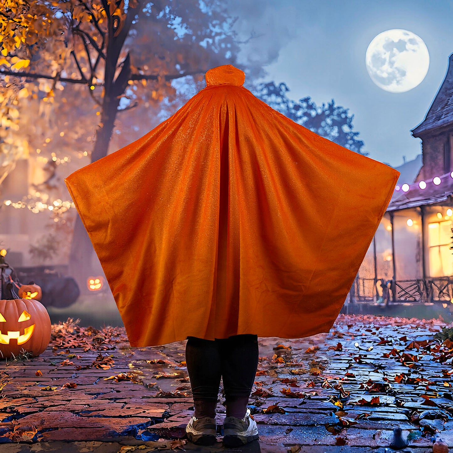 Baksida av Halloween pumpadräkt för barn