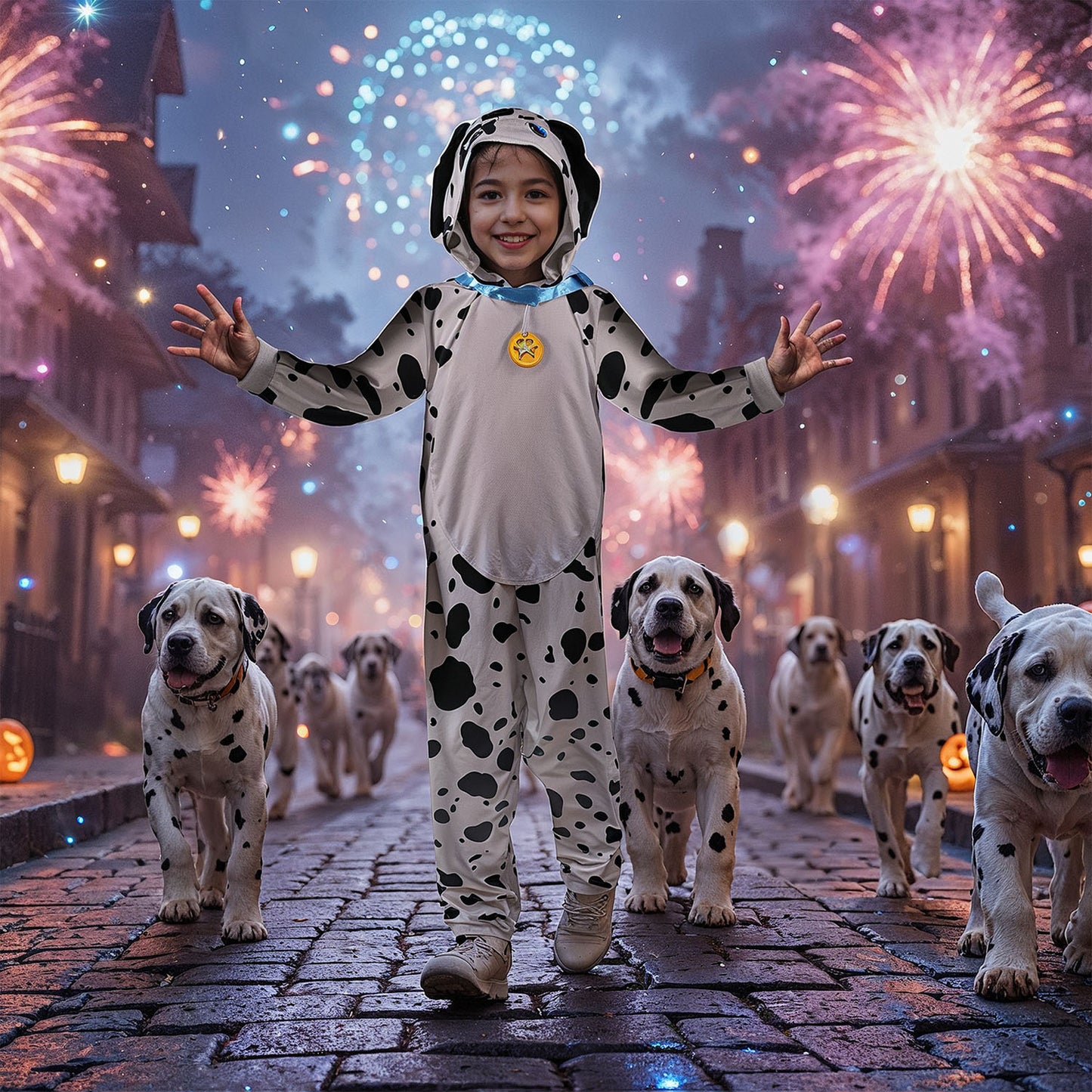 Hundmaskerad onepiece för barn